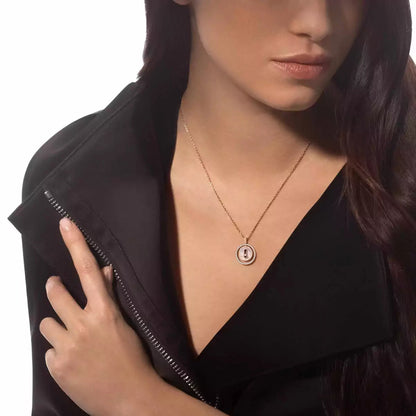 [Amore Jewelry]Lucky Move Diamond Necklace in Rose Gold and White Mother-of-Pearl