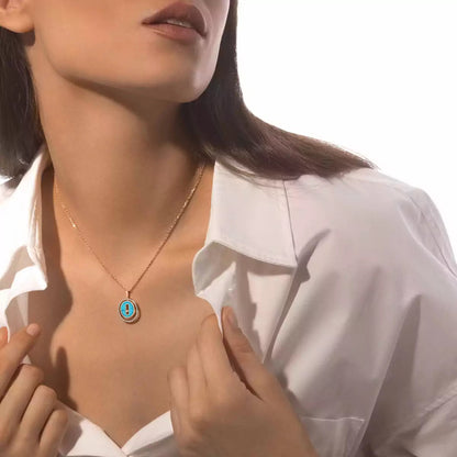 [Amore Jewelry]Lucky Move Diamond Necklace in Rose Gold and White Mother-of-Pearl