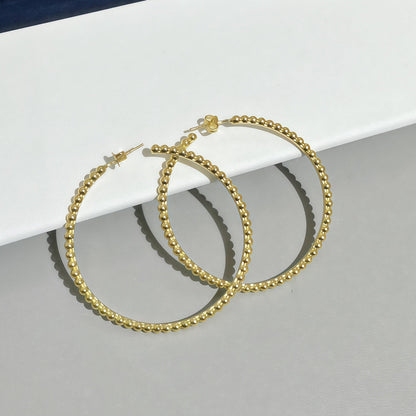 [Amore Jewelry] SMOOTH BEAD STUD EARRINGS