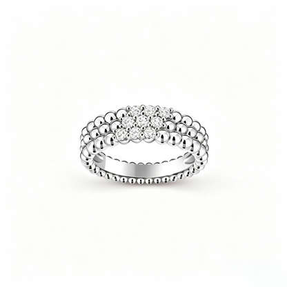 [Amore Jewelry] THREE-ROW DIAMOND RING