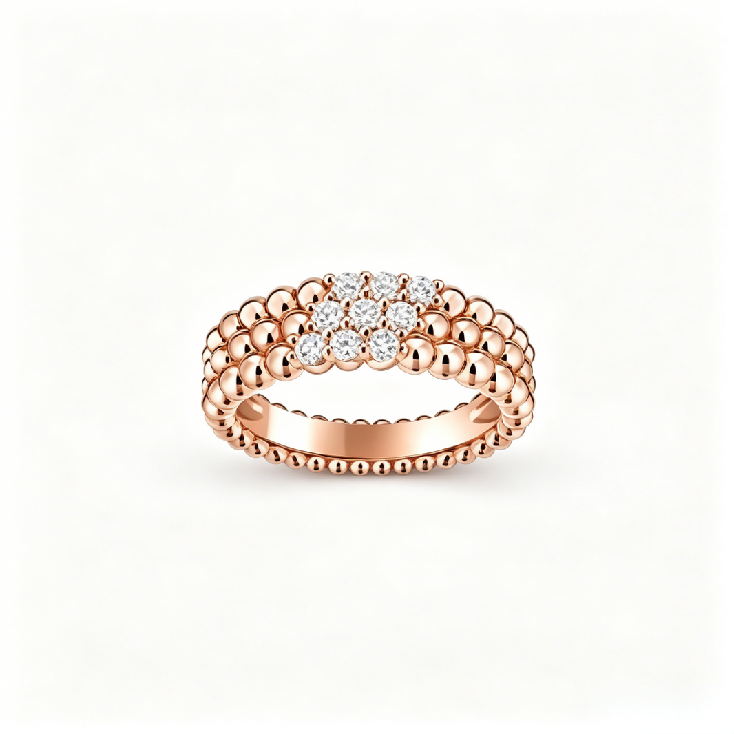[Amore Jewelry] THREE-ROW DIAMOND RING
