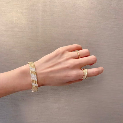 [Amore Jewelry]  FIVE-ROW DIAMOND BRACELET