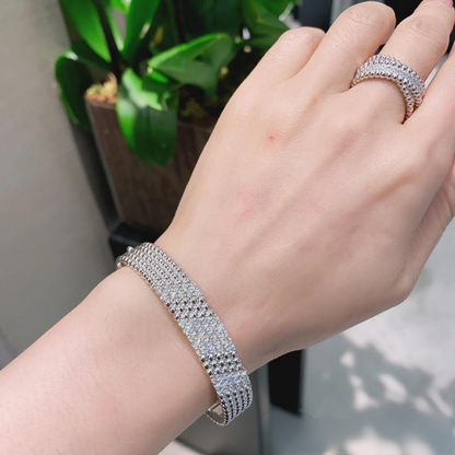 [Amore Jewelry]  FIVE-ROW DIAMOND BRACELET