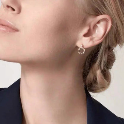 [Amore Jewelry]TRINITY ON DIAMOND  EARRINGS