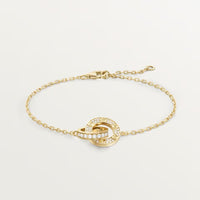 [Amore Jewelry]LOVE DOUBLE RING FULL DIAMOND BRACELET
