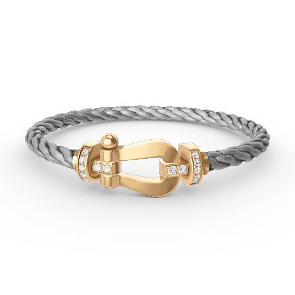[Amore Jewelry]FORCE LARGE HORSESHOE HALF DIAMOND BRACELET GOLD