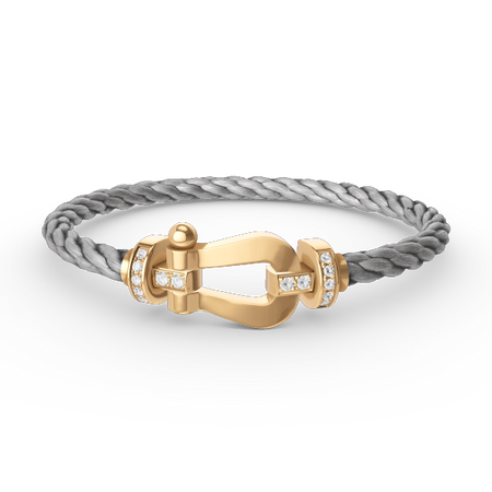 [Amore Jewelry]FORCE LARGE HORSESHOE HALF DIAMOND BRACELET GOLD