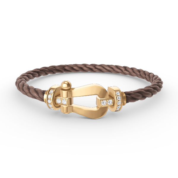 [Amore Jewelry]FORCE LARGE HORSESHOE HALF DIAMOND BRACELET GOLD