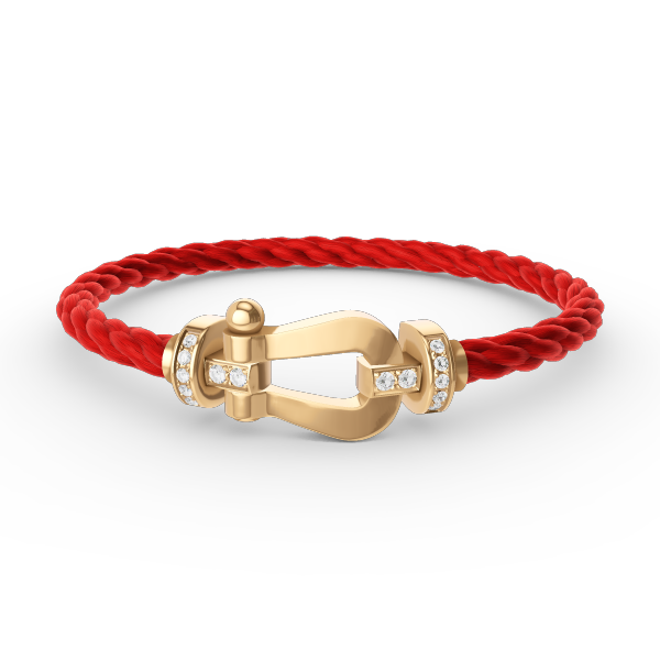 [Amore Jewelry]FORCE LARGE HORSESHOE HALF DIAMOND BRACELET GOLD