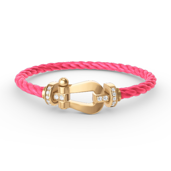 [Amore Jewelry]FORCE LARGE HORSESHOE HALF DIAMOND BRACELET GOLD