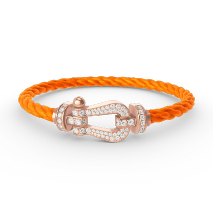 [Amore Jewelry]FORCE LARGE HORSESHOE FULL DIAMOND BRACELET ROSE GOLD