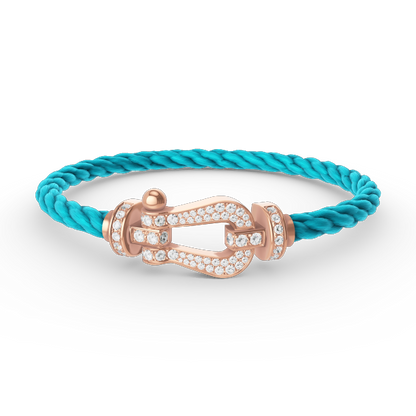 [Amore Jewelry]FORCE LARGE HORSESHOE FULL DIAMOND BRACELET ROSE GOLD