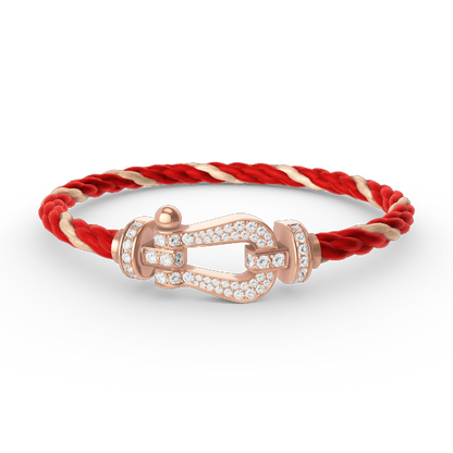 [Amore Jewelry]FORCE LARGE HORSESHOE FULL DIAMOND BRACELET ROSE GOLD