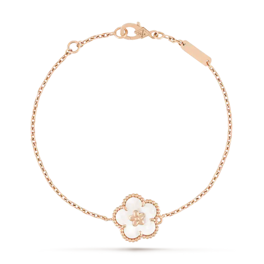 [Amore Jewelry]LUCKY WHITE MOP PLUM BLOSSOM  BRACELET