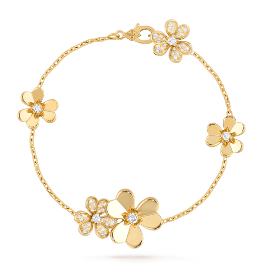 [Amore Jewelry]FRIVOLE GOLD 5 FLOWERS BRACELET