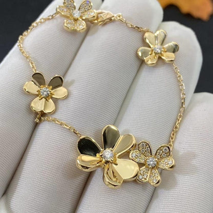 [Amore Jewelry]FRIVOLE GOLD 5 FLOWERS BRACELET