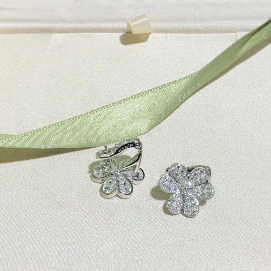 [Amore Jewelry]FRIVOLE SILVER FLOWER DIAMOND EARRINGS