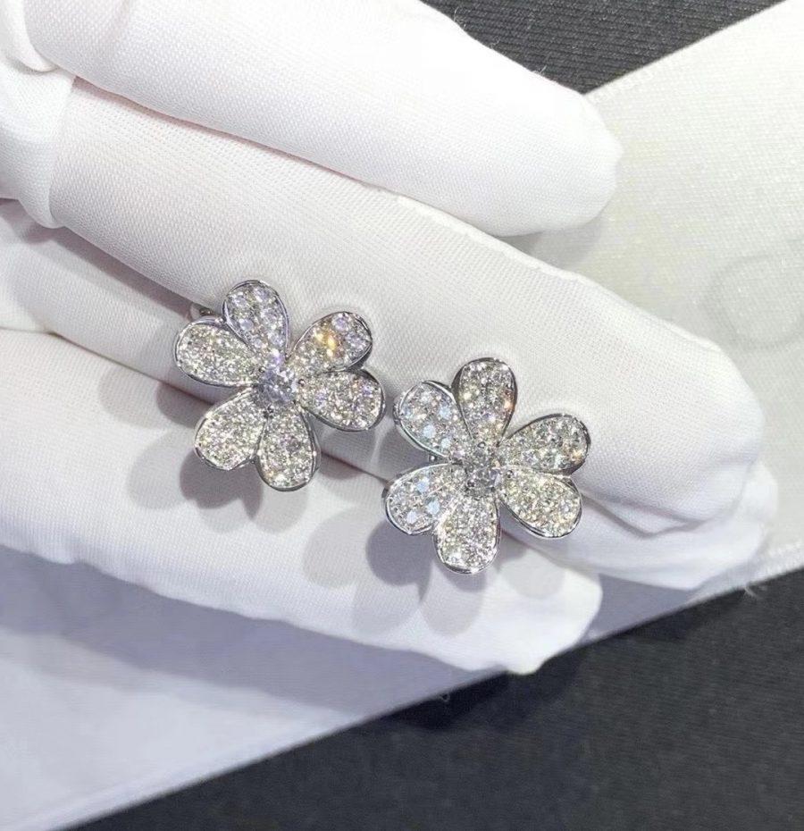 [Amore Jewelry]FRIVOLE SILVER FLOWER DIAMOND EARRINGS