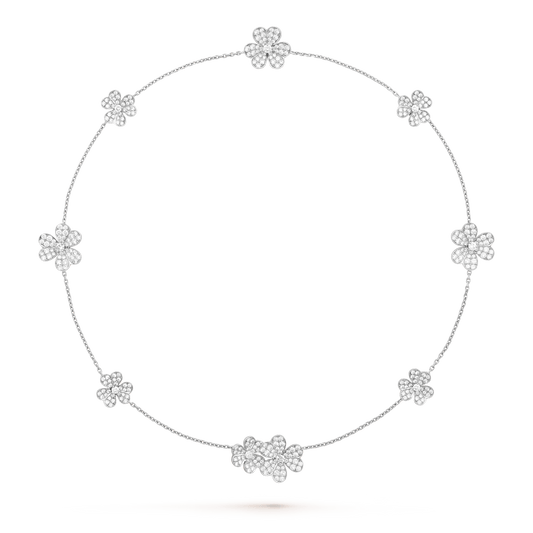 [Amore Jewelry]FRIVOLE SILVER 9 FLOWERS NECKLACE