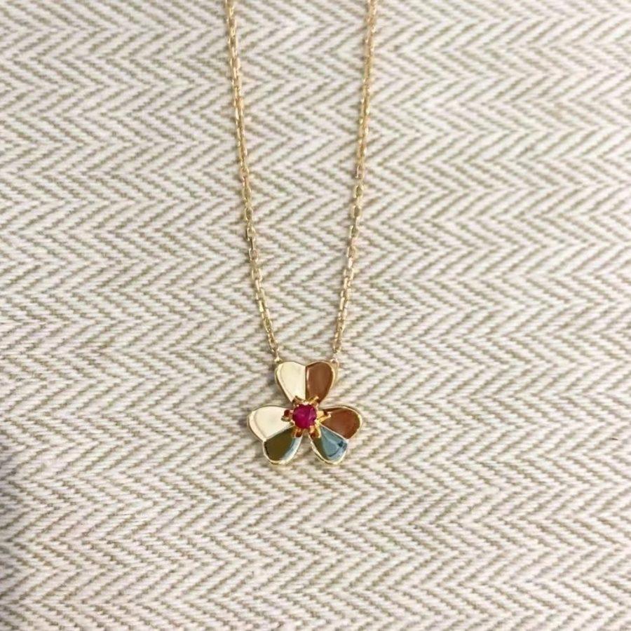 [Amore Jewelry]FRIVOLE GOLD FLOWER NECKLACE
