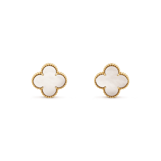 [Amore Jewelry]CLOVER MINI GOLD EARRINGS