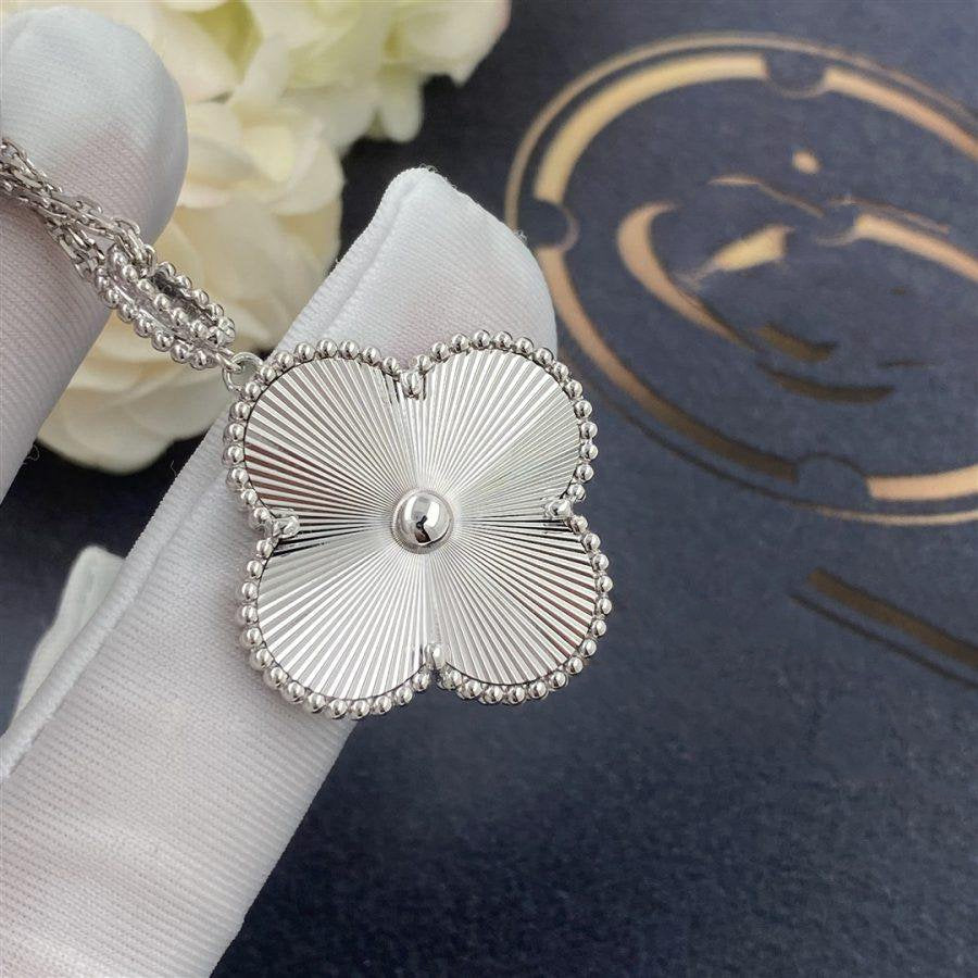 [Amore Jewelry]CLOVER 25MM SILVER BIG CLOVER NECKLACE