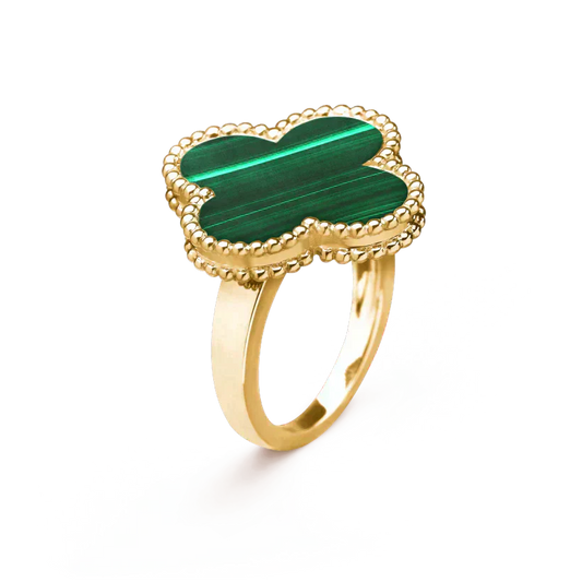 [Amore Jewelry]CLOVER MALACHITE RING
