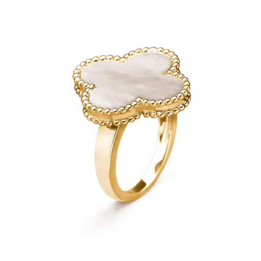 [Amore Jewelry]CLOVER WHITE MOP RING