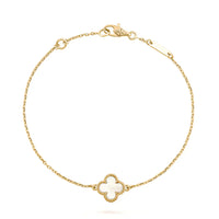 [Amore Jewelry]CLOVER WHITE MOP SINGLE FLOWER BRACELET
