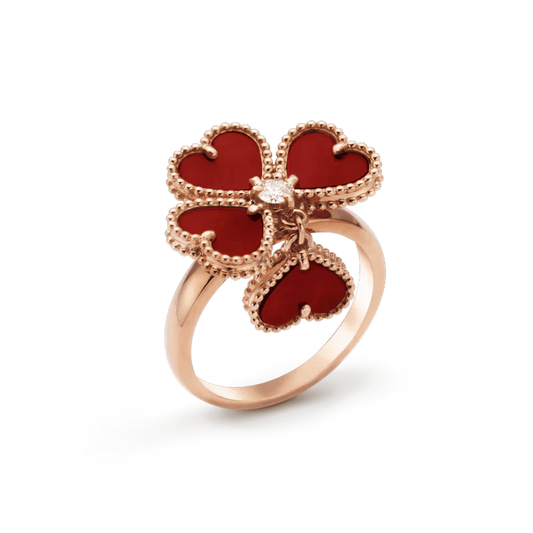 [Amore Jewelry]SWEET CLOVER CARNELIAN RING