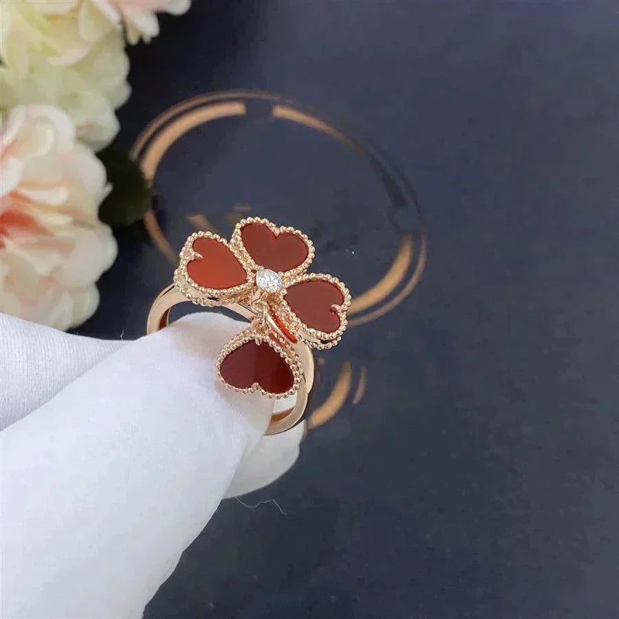 [Amore Jewelry]SWEET CLOVER CARNELIAN RING