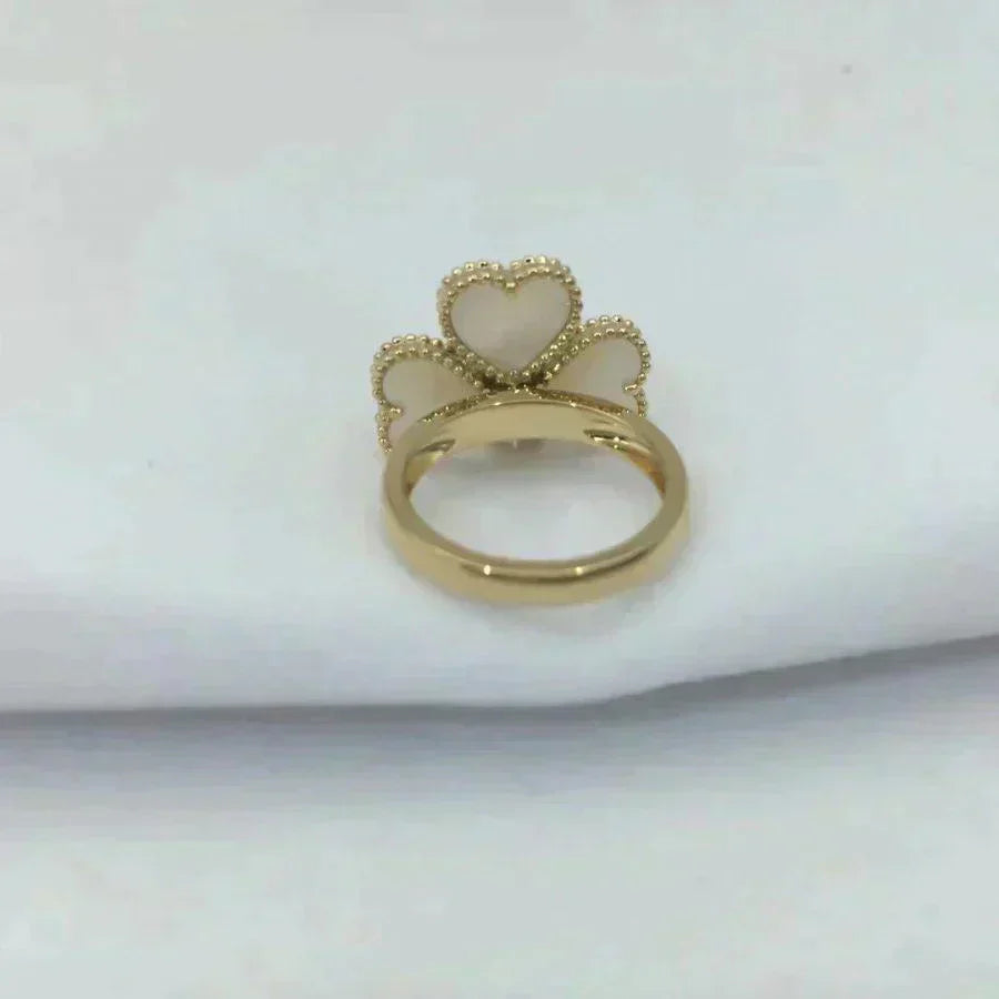 [Amore Jewelry]SWEET CLOVER WHITE MOP RING