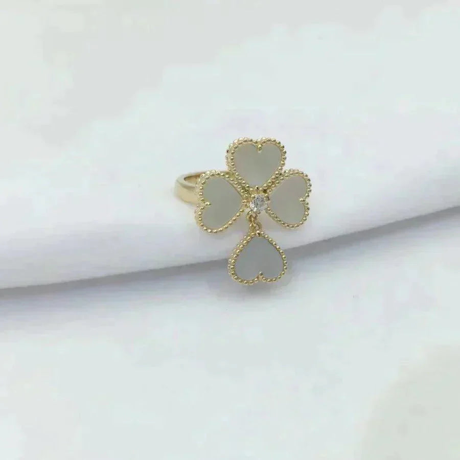 [Amore Jewelry]SWEET CLOVER WHITE MOP RING