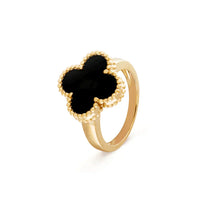 [Amore Jewelry]CLOVER ONYX RING