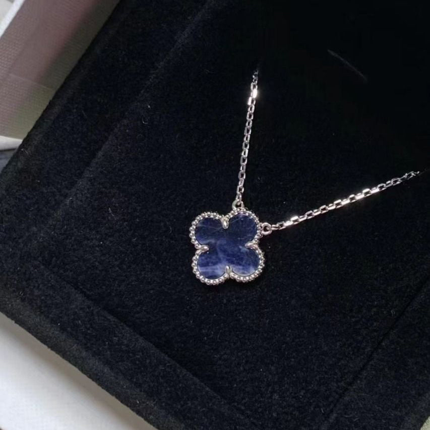 [Amore Jewelry]CLOVER 15MM PIETERSITE NECKLACE SILVER