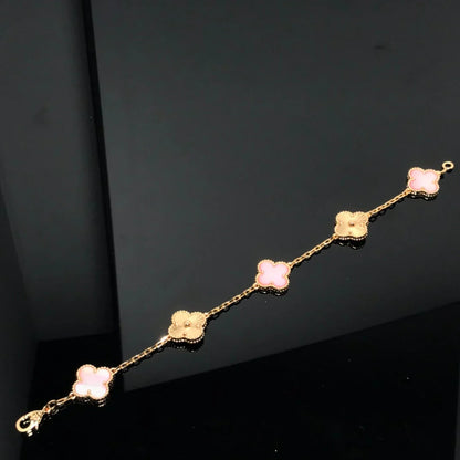 [Amore Jewelry] CLOVER 5 MOTIFS  PINK MOP BRACELET COLLECTION
