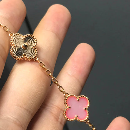 [Amore Jewelry] CLOVER 5 MOTIFS  PINK MOP BRACELET COLLECTION