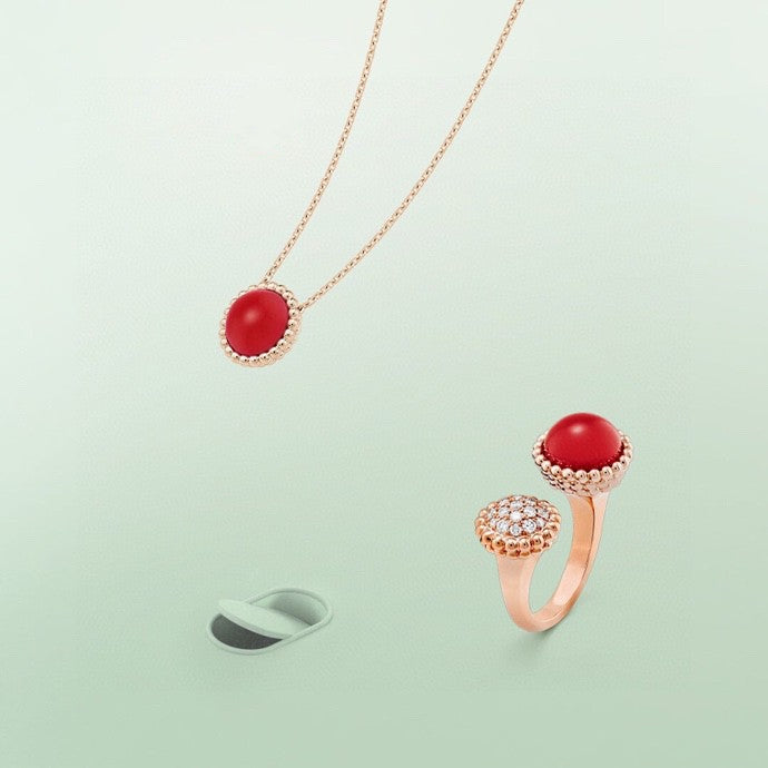 [Amore Jewelry]PERLEE COULEURS DIAMOND ROSE GOLD BETWEEN THE FINGER RING