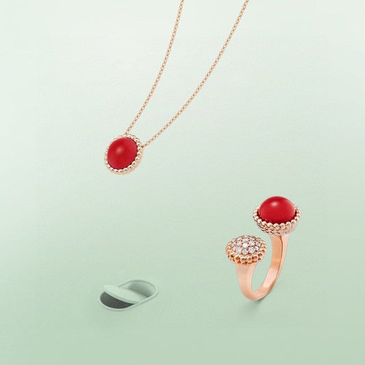 [Amore Jewelry]PERLEE COULEURS DIAMOND ROSE GOLD BETWEEN THE FINGER RING