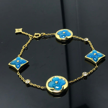 [Amore Jewelry]STAR AND SUN 4 MOTIF BLUE BRACELET
