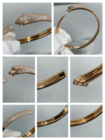 [Amore Jewelry]PANTHERE FULL DIAMOND OPEN BRACELET