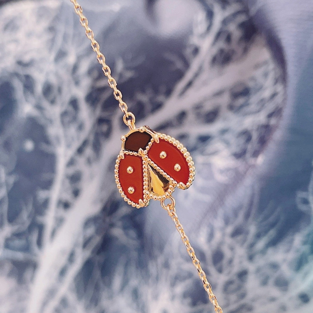 [Amore Jewelry]LUCKY SPRING 1 MOTIF PINK GOLD BRACELET