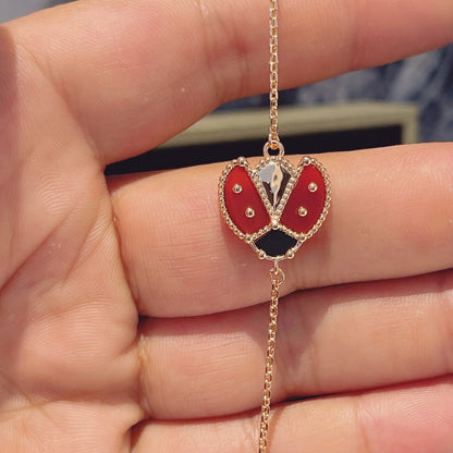 [Amore Jewelry]LUCKY SPRING 1 MOTIF PINK GOLD BRACELET