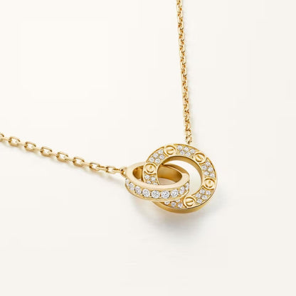 [Amore Jewelry]LOVE  FULL DIAMOND PENDANT NECKLACE