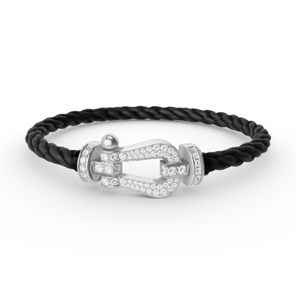 [Amore Jewelry]FORCE LARGE HORSESHOE FULL DIAMOND BRACELET SILVER