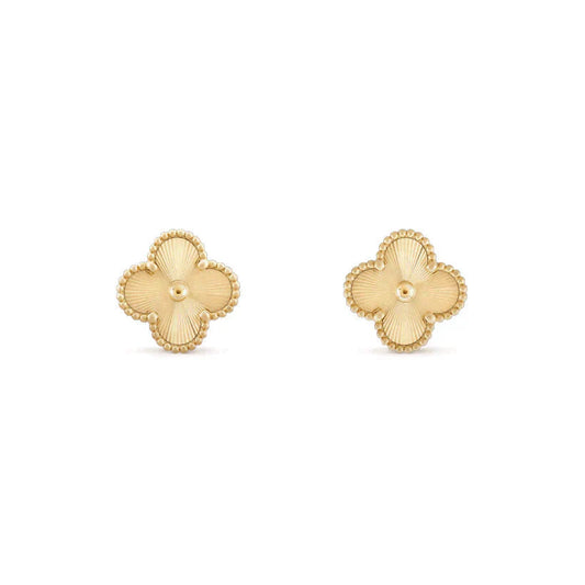 [Amore Jewelry]CLOVER MEDIUM 1 MOTIFS LASER EARRINGS