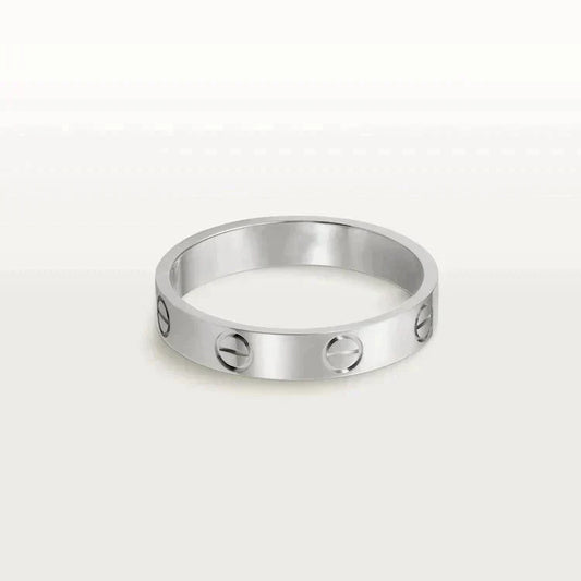 [Amore Jewelry]LOVE RING 4MM 1 DIAMOND SILVER