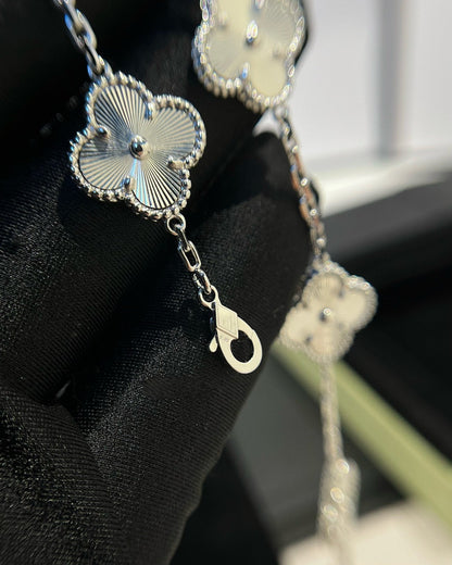 [Amore Jewelry]CLOVER SILVER 5 MOTIFS BRACELET